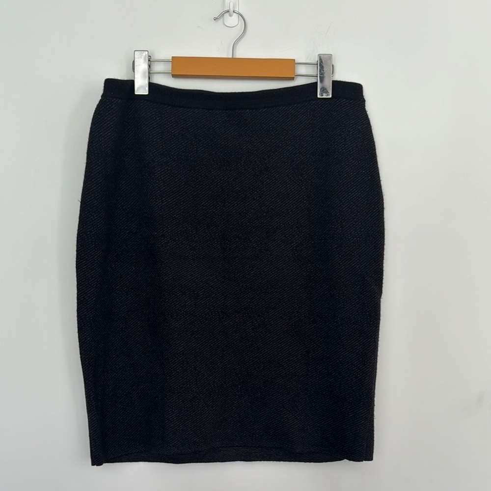 Eileen Fisher Black Knee-Length Pencil Skirt